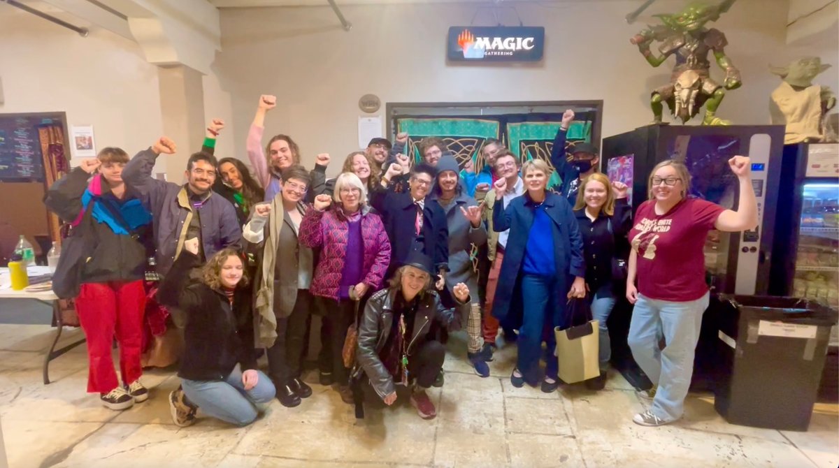 Employees of the Denver Art Museum involved in organising the unionisation campaign Courtesy Denver Art Museum Workers United