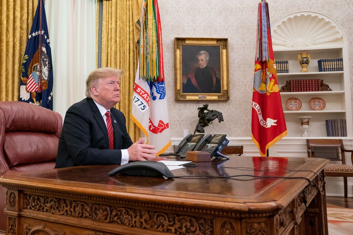 US President Donald Trump during his first administration Official White House Photo by Shealah Craighead, via Flickr