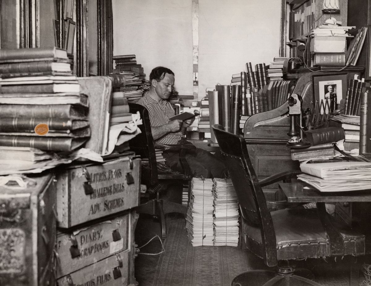 Unidentified photographer, Houdini in his home office, around 1925 Courtesy of the Ken Trombly Collection