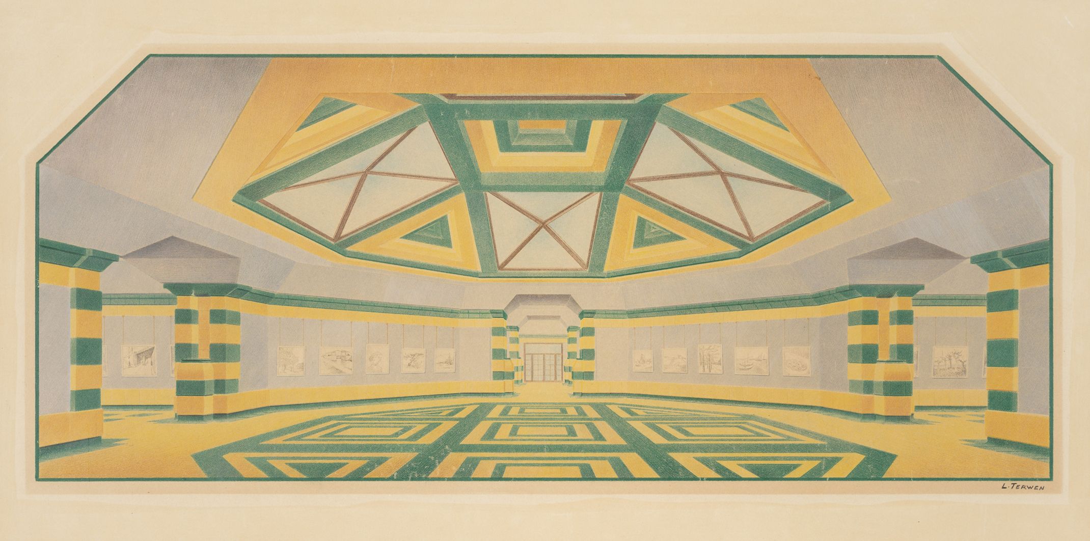 Henry van de Velde’s scheme for a Van Gogh gallery in Helene Kröller-Müller’s projected Grand Museum (1923). © Kröller-Müller Museum, Otterlo. Photo: Marjon Gemmeke