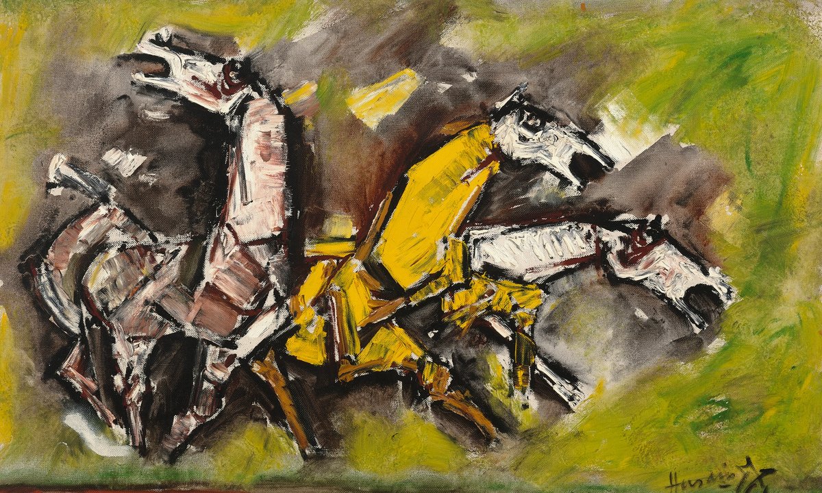 A Husain horse painting, a portrait of Max Ernst's soulful dog, and a Fini cat mask: our pick of the September auctions