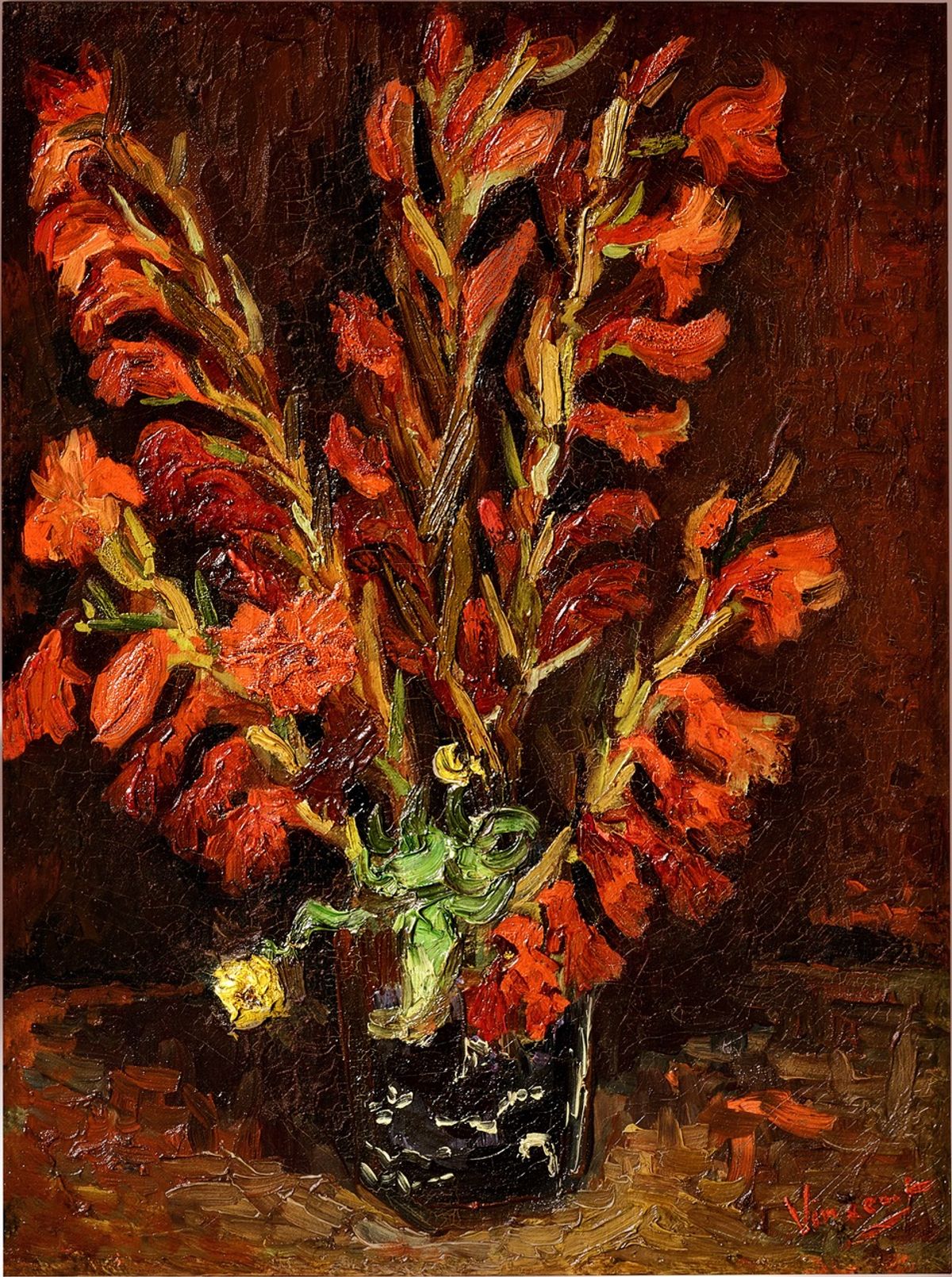 Van Gogh’s Nature Morte: Vase aux Glaïeuls (Still life: Vase with Gladioli) (August-September 1886) Courtesy of Sotheby’s