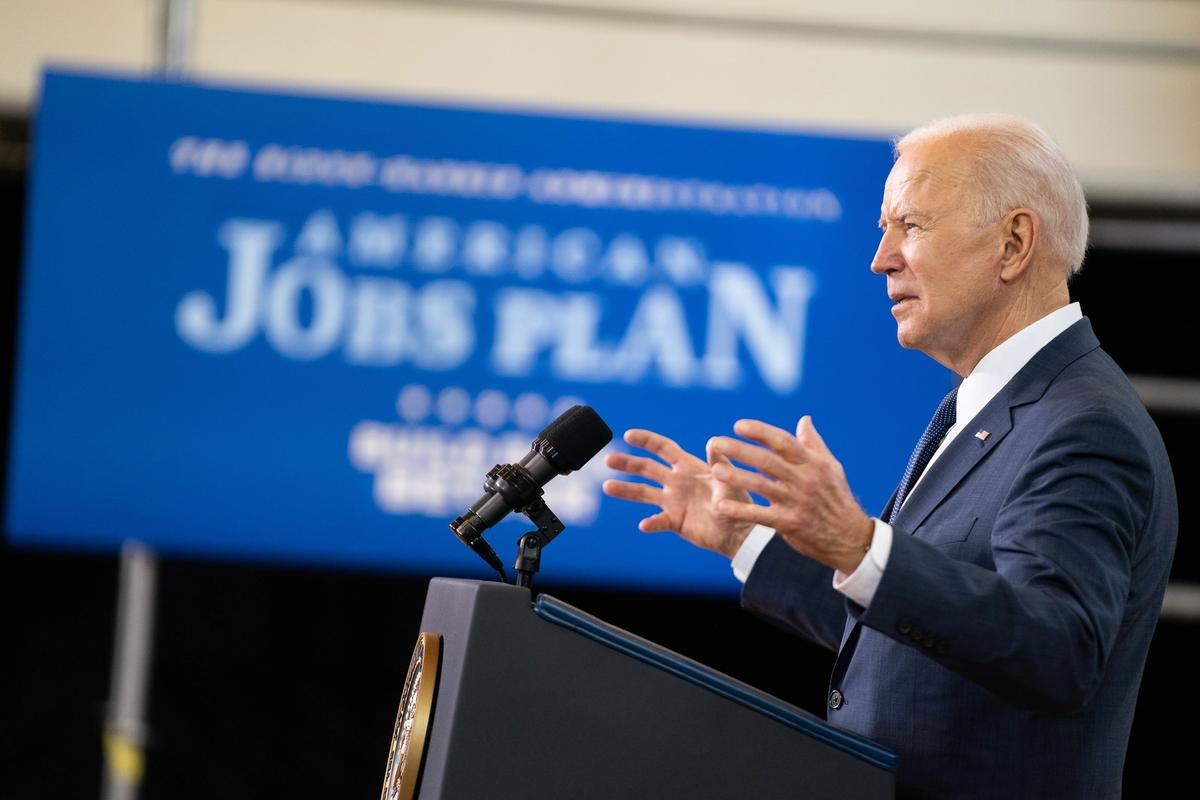 President Joe Biden delivers remarks on his economic vision in Pittsburgh, 31 March 2021 Official White House Photo by Adam Schultz