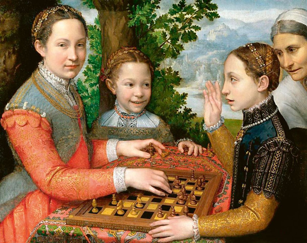 First children at play: The Chess Game (1555) by Sofonisba Anguissola © Axis Images _ Alamy Stock Photo