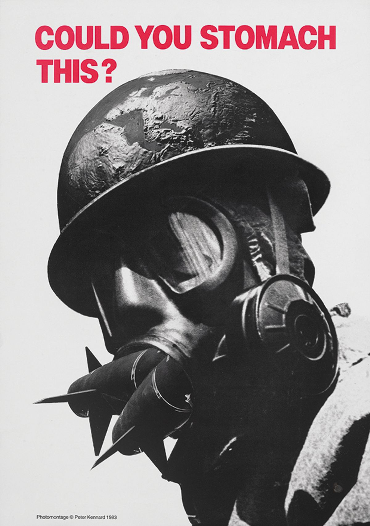 A 1983 protest poster by Peter Kennard in the IWM’s new Blavatnik galleries Courtesy of IWM