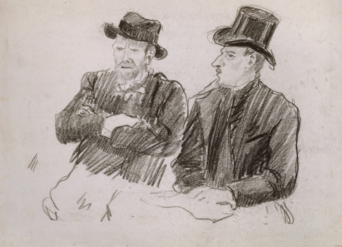 Lucien Pissarro, Vincent van Gogh in Conversation (1887) © Ashmolean Museum, University of Oxford