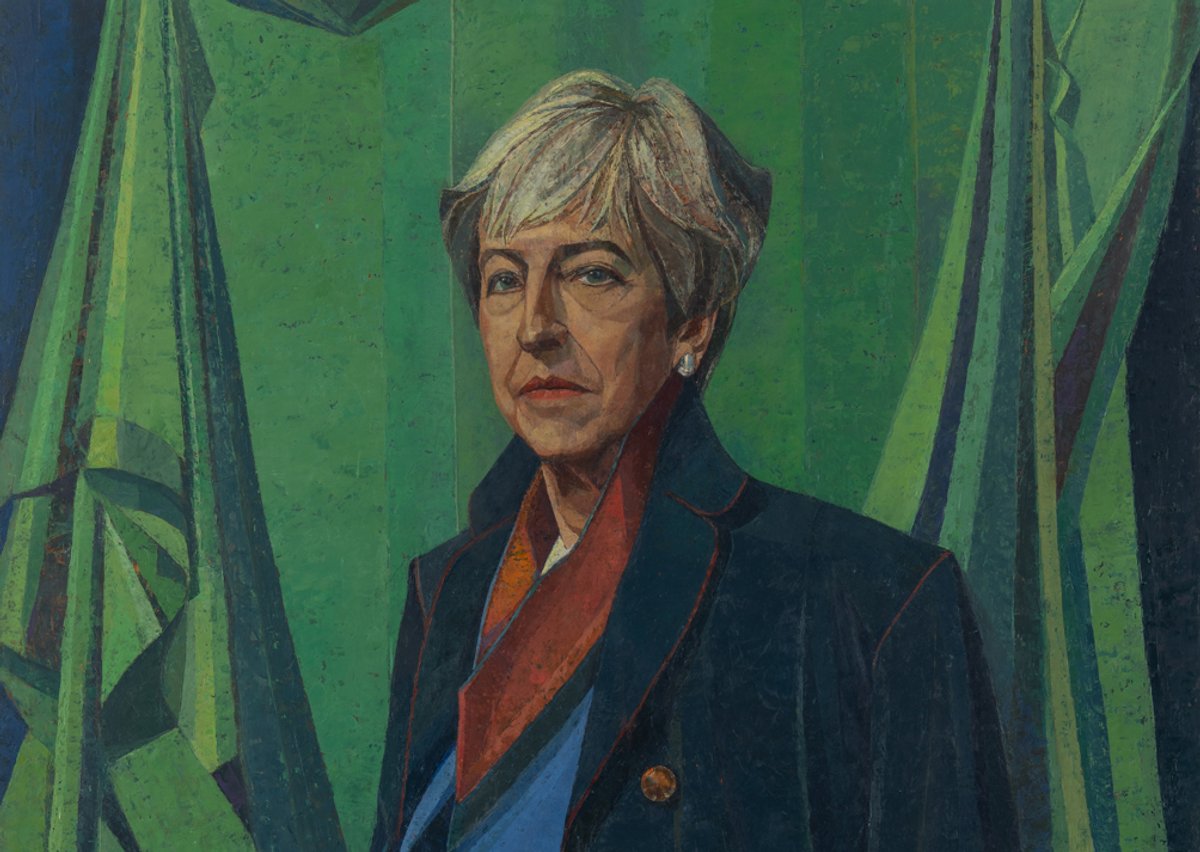 The Rt Hon Theresa May MP, painting by Saied Dai, 2023.
© UK Parliament WOA 7741. Photo: Peter Stone.