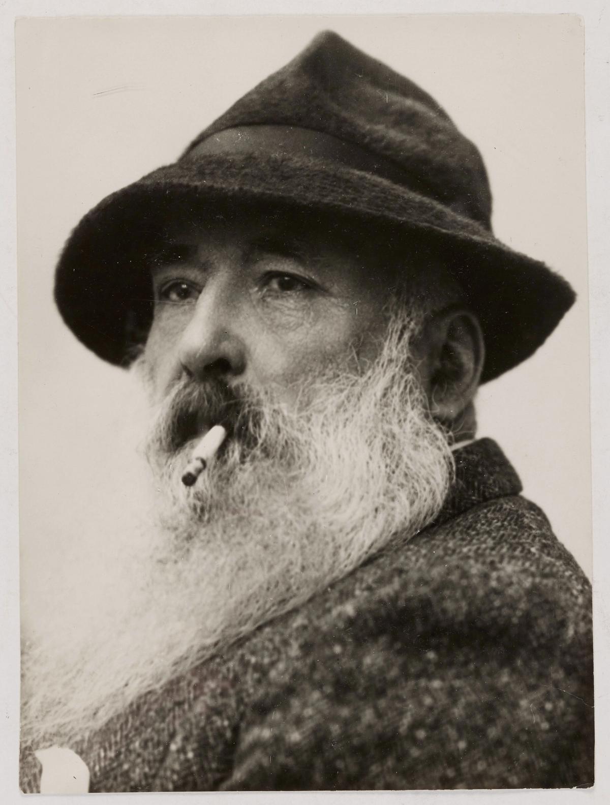 The French artist Claude Monet, seen here around 1920, was a prolific correspondent throughout his life © 2025 Christie’s Images