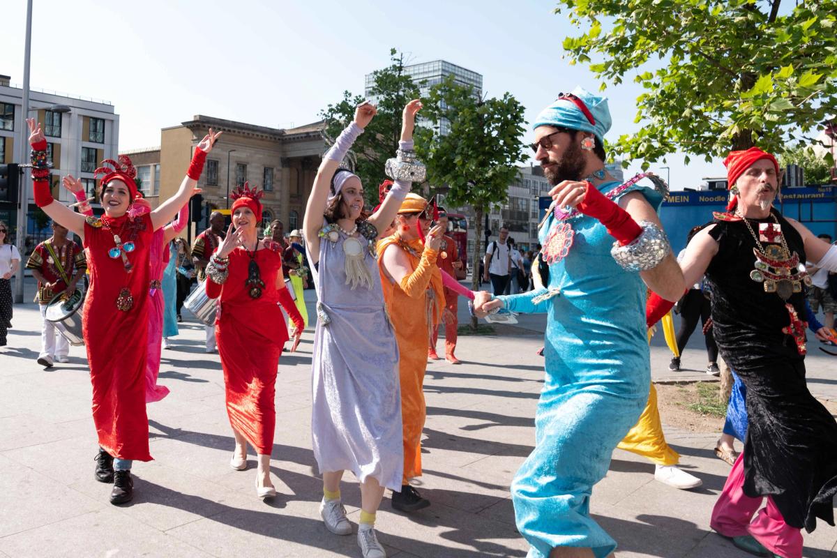 The Jewellery Parade making its way through Elephant and Castle in London Merrick d'Arcy-Irvine