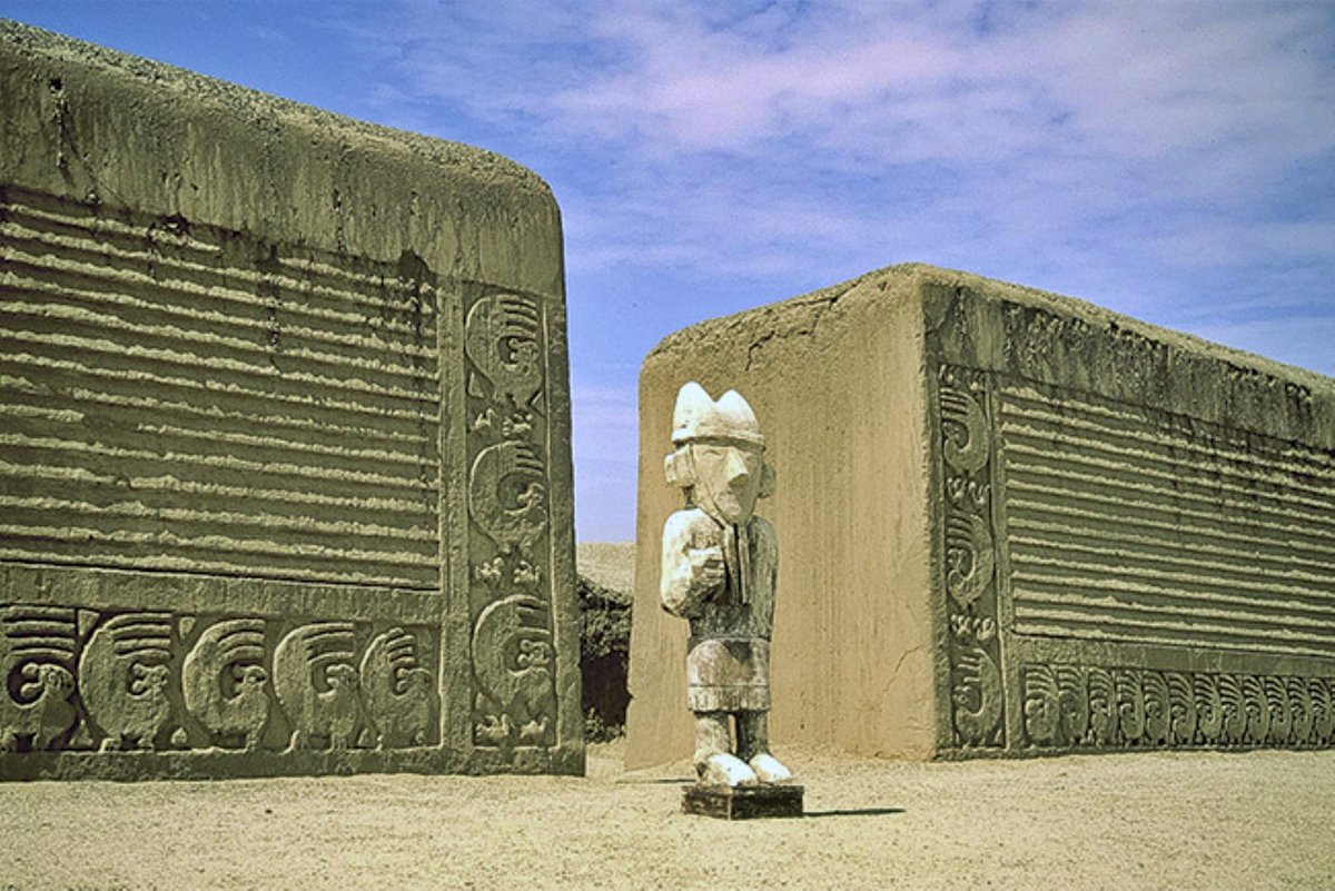 The vast pre-Columbian city of Chan Chan is made entirely of adobe Courtesy the Government of Peru