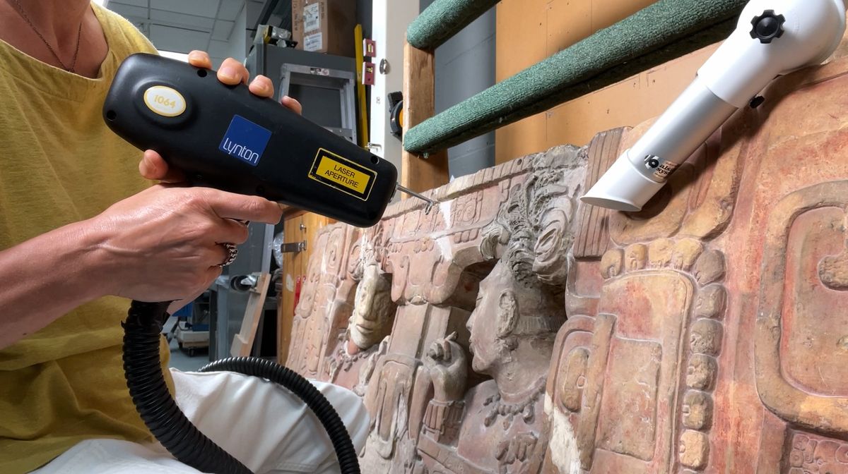 Conservation of Throne I (eighth century) Courtesy Metropilitan Museum of Art