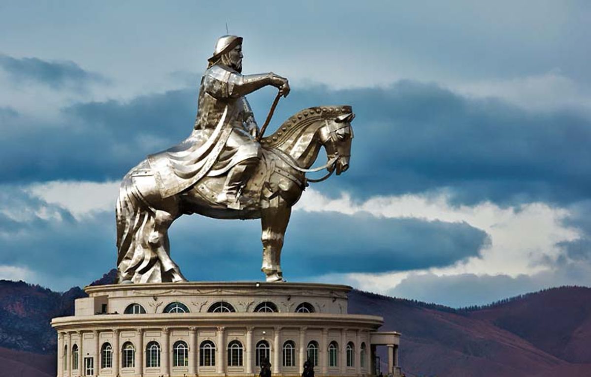 Genghis Khan's statue in Mongolia Flickr