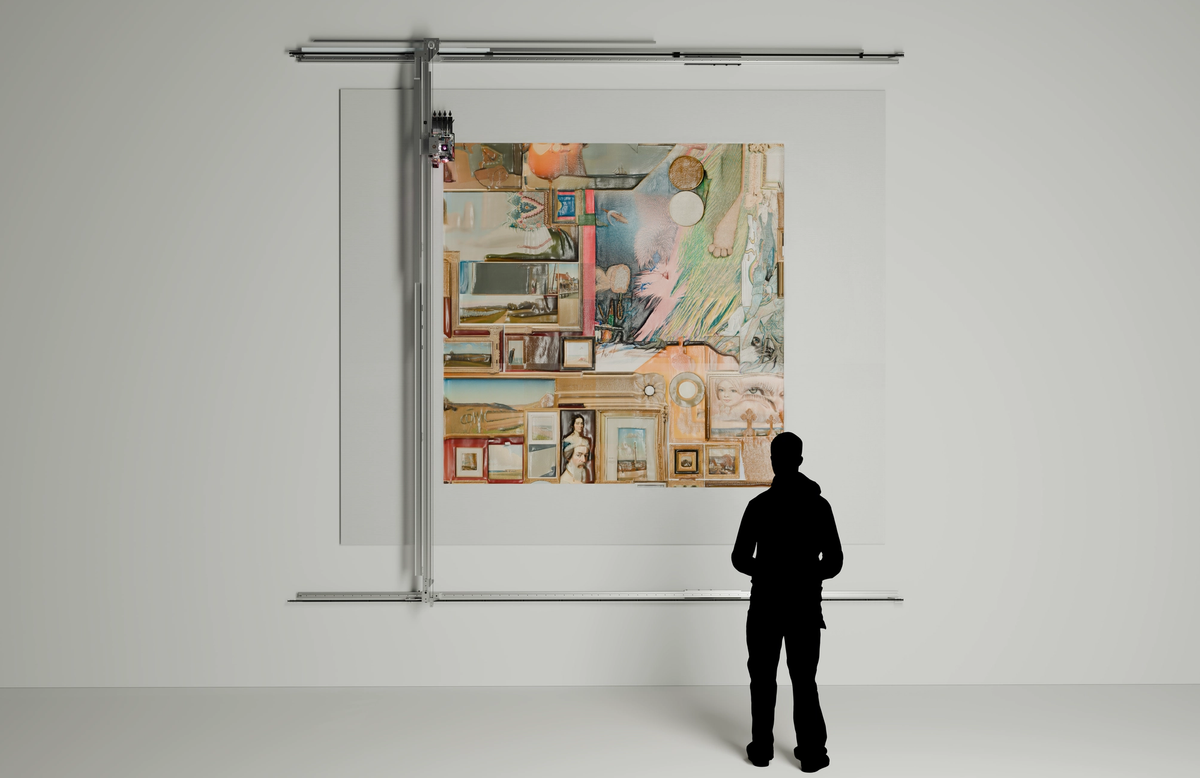 An example of the generative art created by robots from artist Alexander Reben that will feature in the sale. Courtesy Christie's