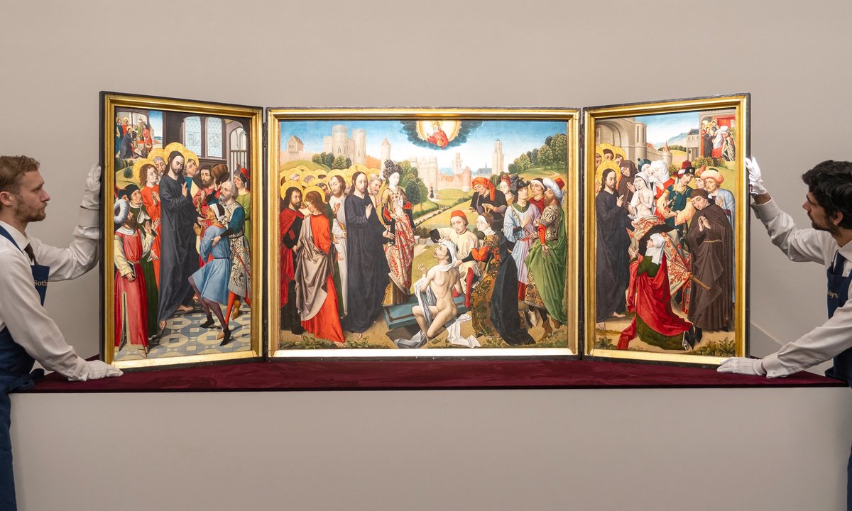 Medieval triptych ventures out of Dorset to sell for £5.7m in London Old Master auctions