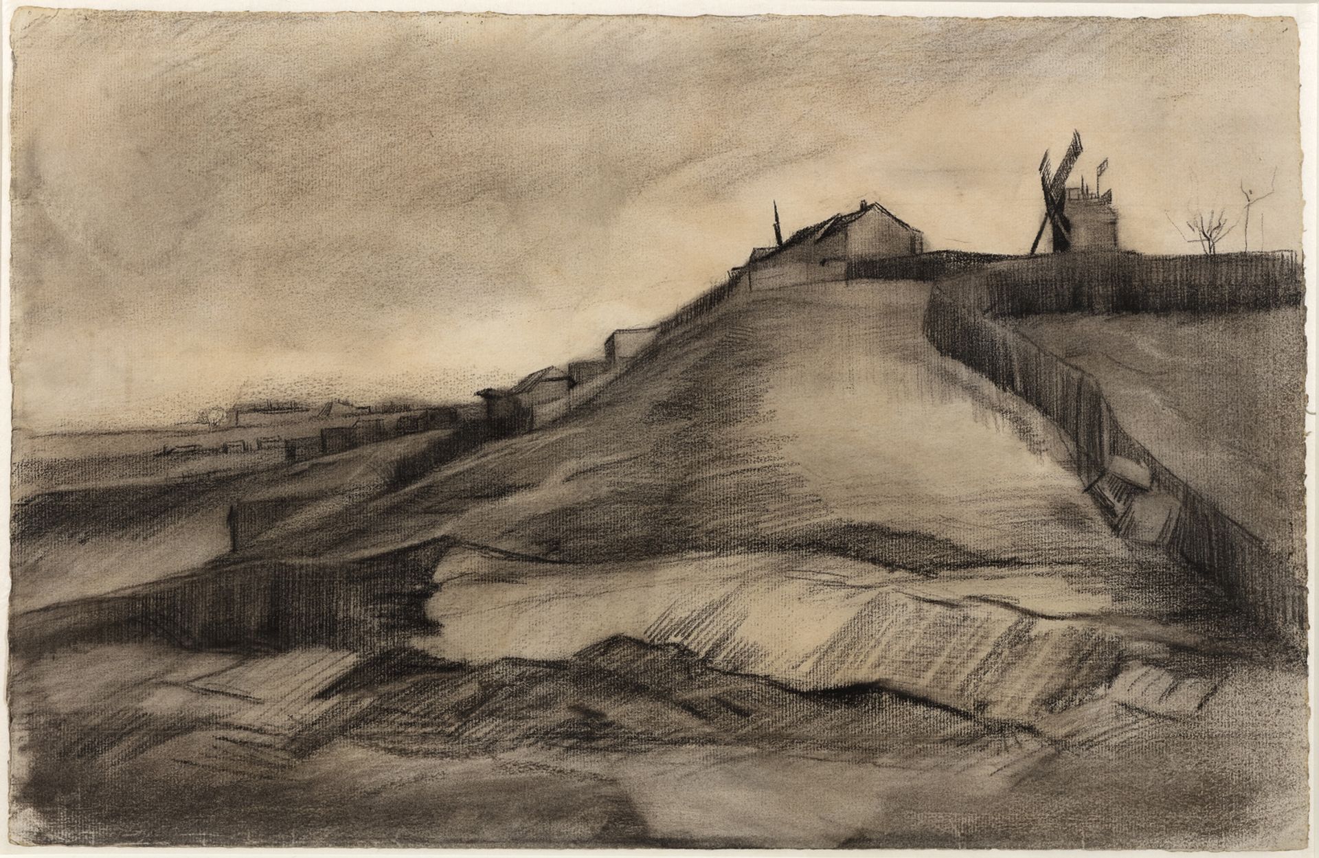 Vincent van Gogh's The Hill of Montmartre with Stone Quarry (1886) (31 x 48 cm) Collection Van Vlissingen Art Foundation