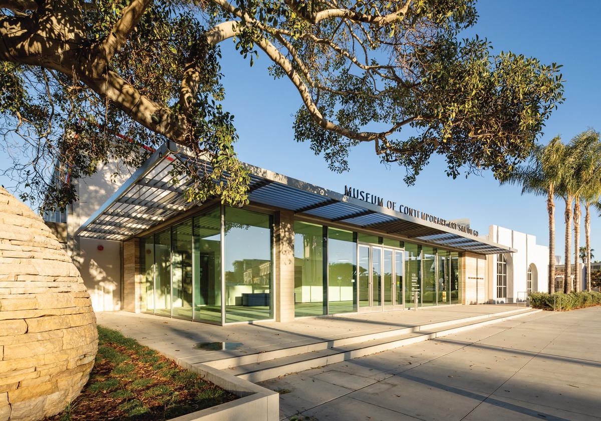 The new entrance to the museum’s La Jolla location, where a five-year expansion led by Selldorf Architects has quadrupled the exhibition space Photo: Nicholas Venezia; courtesy of Selldorf Architects