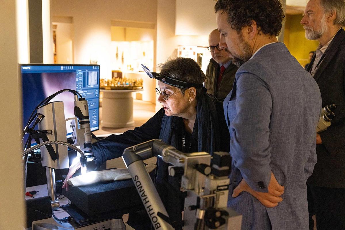 Tefaf’s vetting team checks the authenticity of objects at the fair Photo: Loraine Bodewes