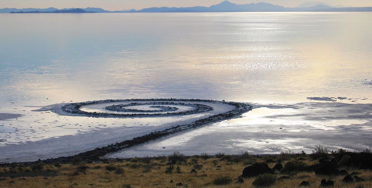 Robert Smithson's Spiral Jetty in 2004 Eve Andrée Laramée
