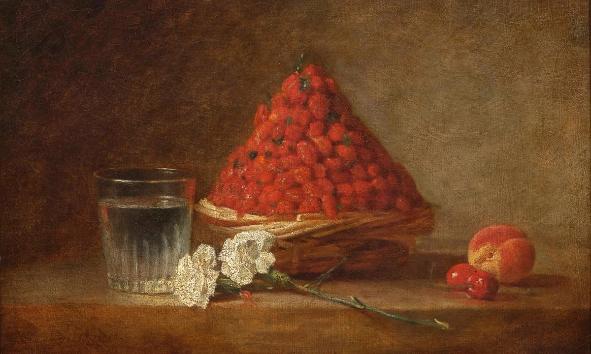 Chardin’s strawberries masterpiece forms fruity backdrop to Dior catwalk Chardin’s strawberries masterpiece forms fruity backdrop to Dior catwalk