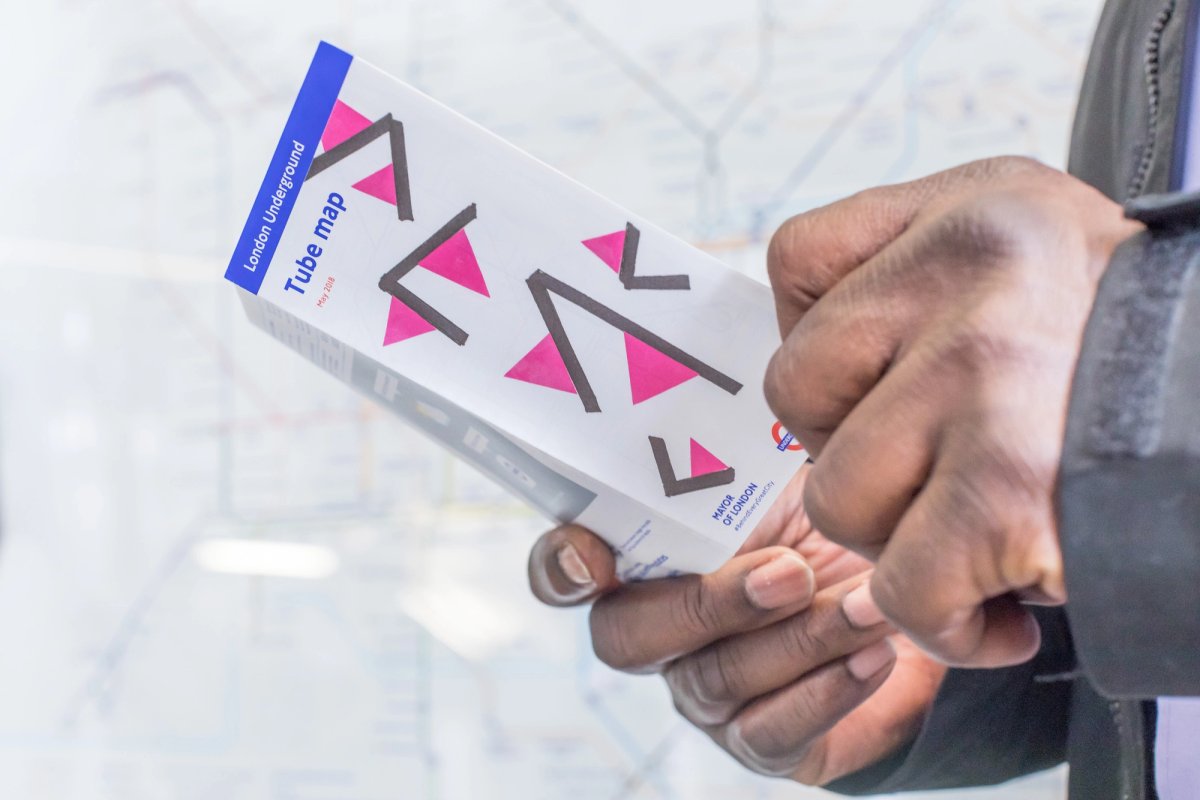 Geta Brătescu, Game of Forms (2018) . 28th edition Pocket Tube map for Art on the Underground Art on the Underground