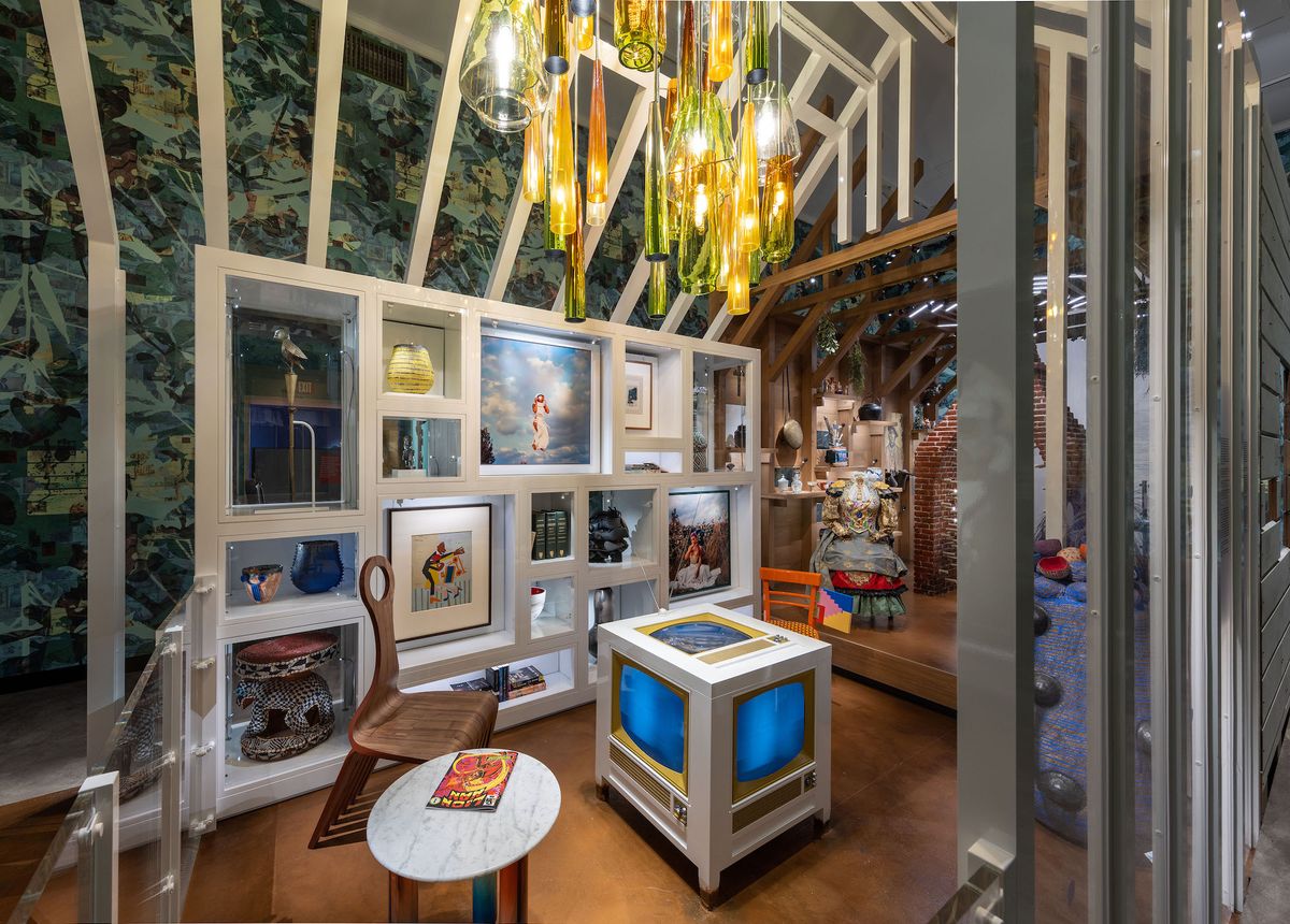 Installation view of Before Yesterday We Could Fly: An Afrofuturist Period Room at the Metropolitan Museum of Art. Courtesy the Metropolitan Museum of Art, New York.