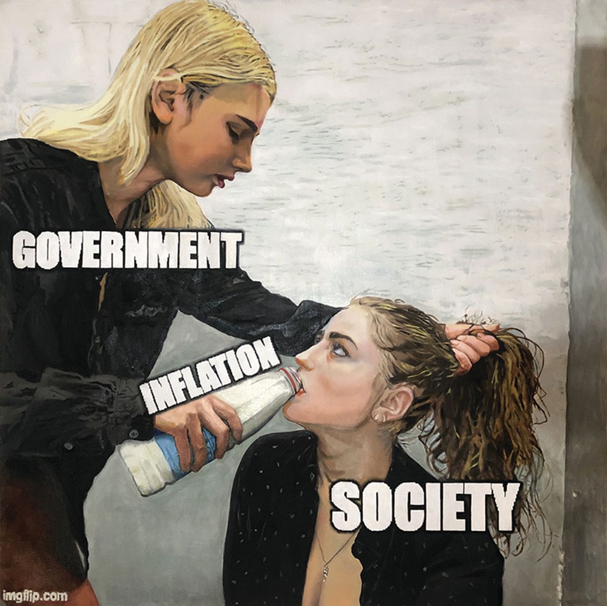 Christine Wang’s Drinking Milk (2021) will be on show at Galerie Nagel Draxler from Germany, which can now attend the fair after the US lifted its travel ban.