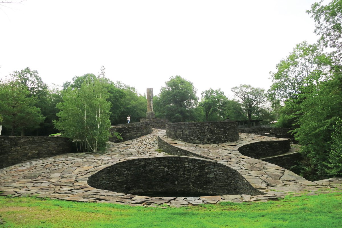 Harvey Fite set about hand placing stones at Opus 40, weaving them together like a jigsaw puzzle that rises into an undulating, built landscape Photo: Manuela Michailescu