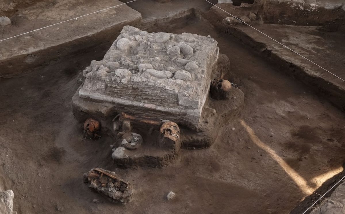 Altar found near the Tula archaeological site Photo: Gerardo Peña, courtesy the National Institute of Anthropology and History, Mexico