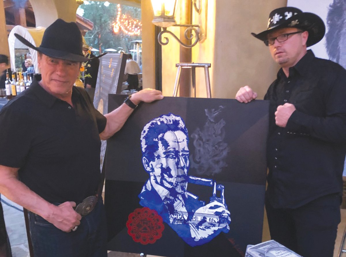Arthur J. Williams with Arnold Schwarzenegger Photo: Arthur J. Williams Jr.
