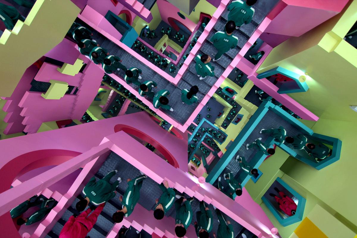 Squid Game's MC Escher-inspired staircase
Courtesy: Netflix