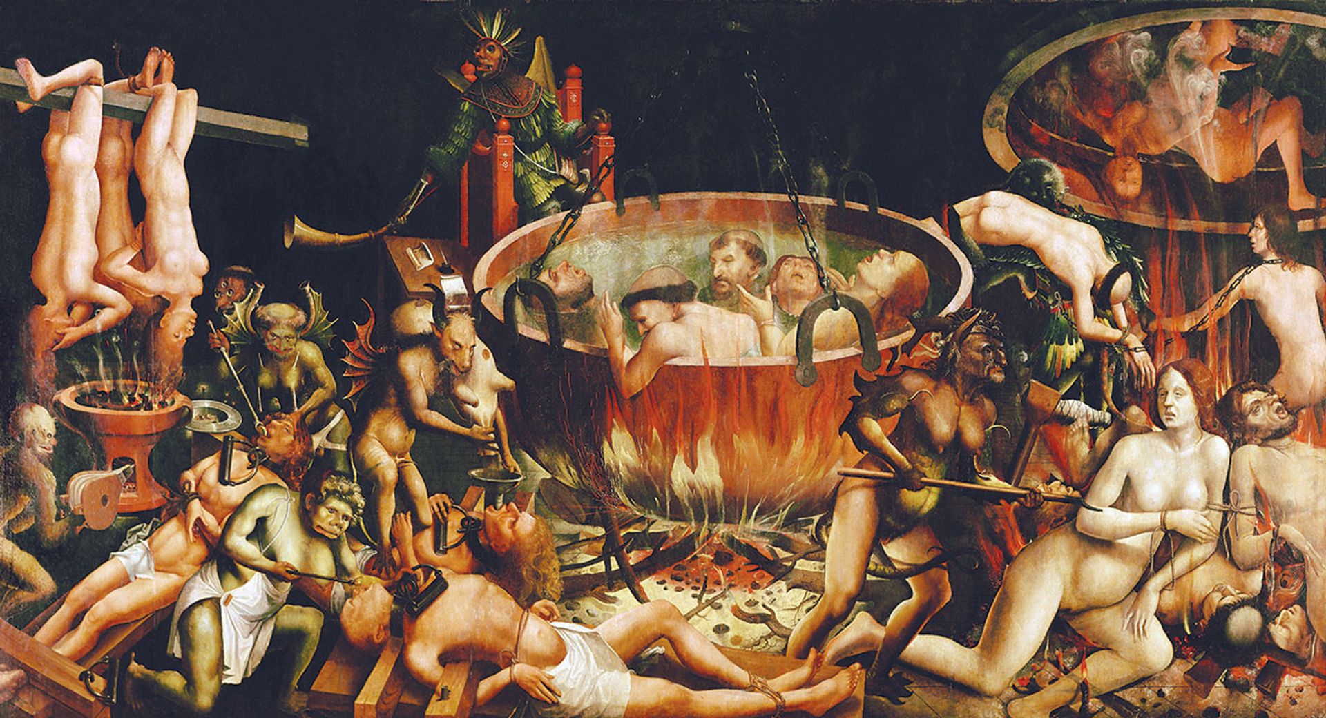 An anonymous vision of Hell (around 1510-20) © Bridgeman Images. Museu Nacional de Arte Antiga, Lisbon