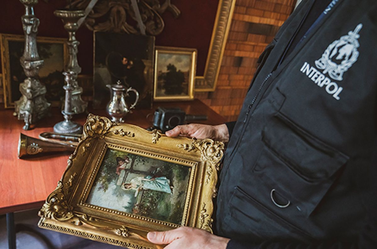 Interpol says its ID-Art app has access to a database of 52,000 stolen artefacts © ID-Art/INTERPOL