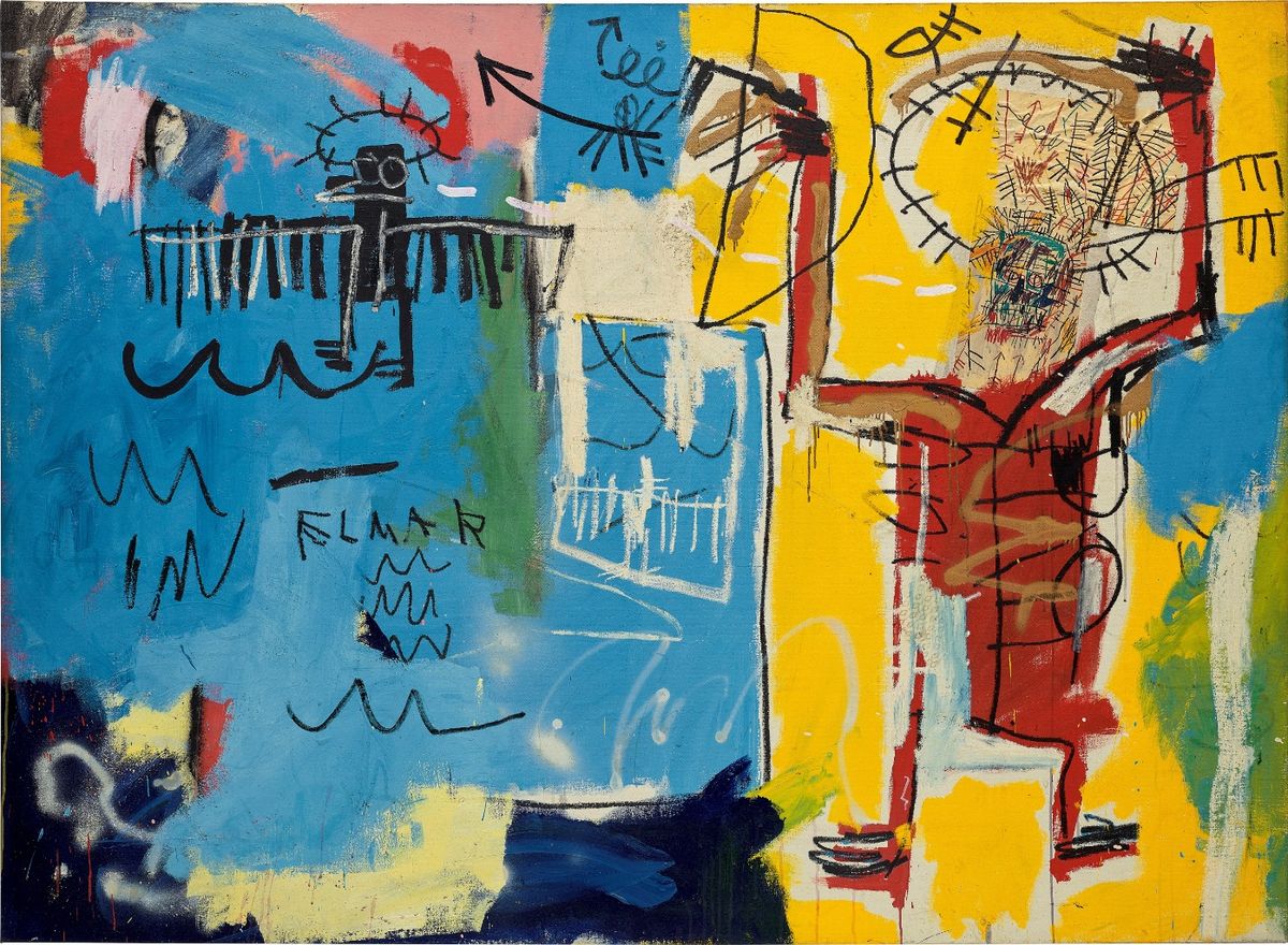 Untitled (ELMAR) (1982) by Jean-Michel Basquiat. Courtesy Phillips