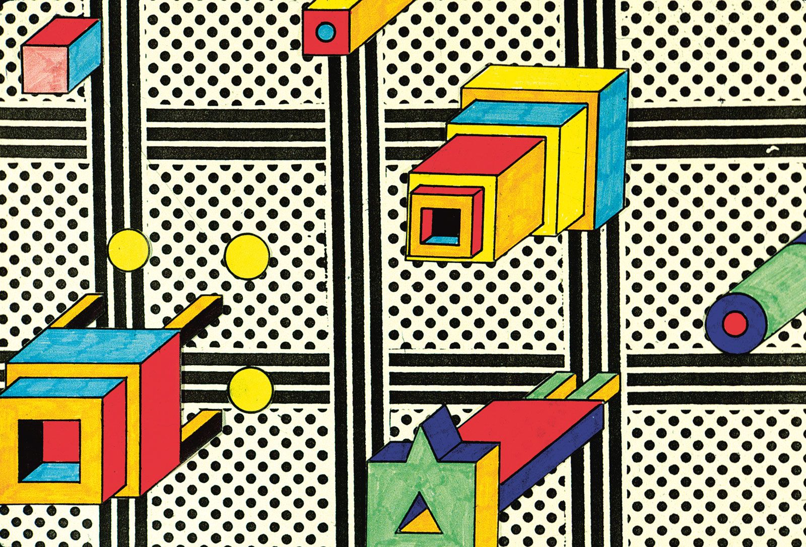 Nathalie du Pasquier, Untitled (around 1984), marker and collage Courtesy the artist. © Nathalie du Pasquier