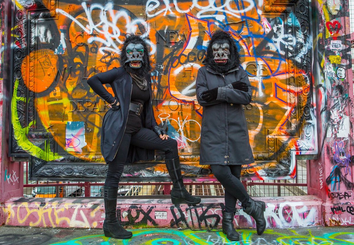 Members of the Guerrilla Girls in 2016 Photo: Katie Booth. Copyright © Guerrilla Girls, courtesy guerrillagirls.com