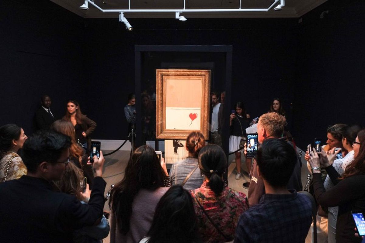 Banksy's Love is in the Bin will go on show in Baden-Baden © Claire Doherty/Alamy Live News