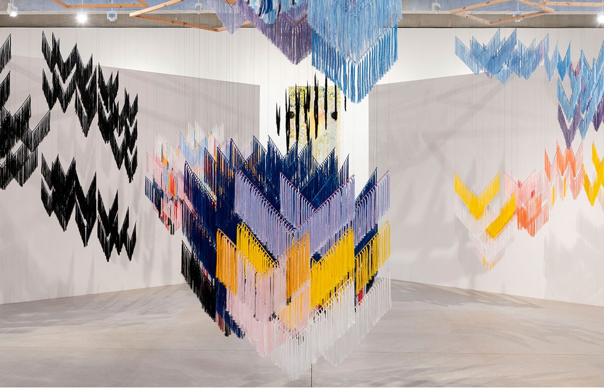 Installation view of the Outi Pieski exhibition at Tate St Ives, 2024 Photo: © Tate (Oliver Cowling)