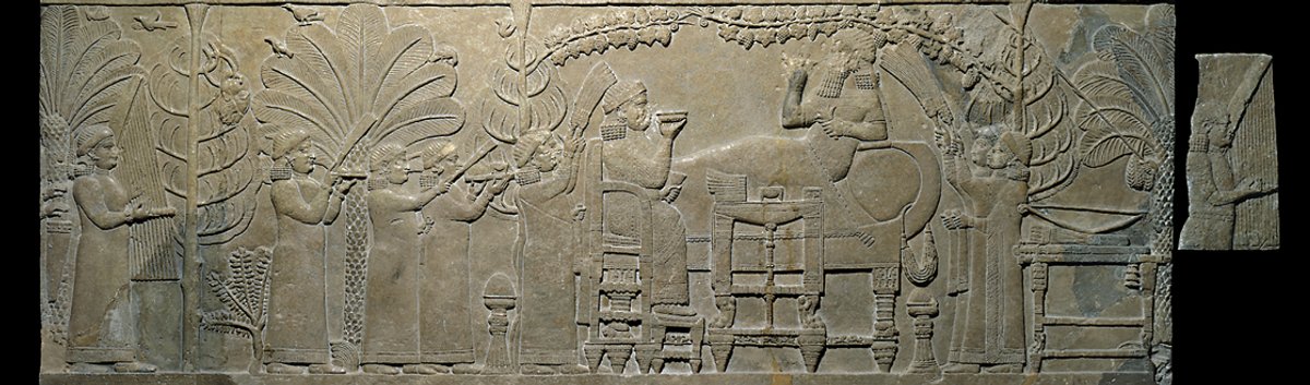 Buried treasure: the valuable Banquet Scene (645BC-635BC) is stored on the floor of the museum’s basement galleries © The Trustees of the British Museum