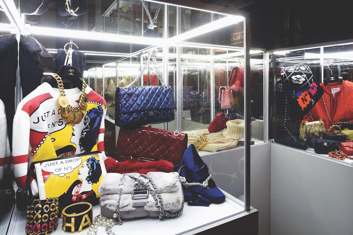 Lots from Sotheby’s online Chanel sale, which took place last month, on view at Milan’s Palazzo Serbelloni Pier Marco Tacca/Getty Images