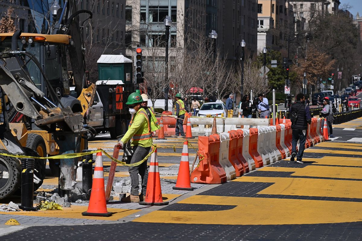 Crews dismantling Black Lives Matter Plaza in Washington, DC on 10 March 2025 Photo by G. Edward Johnson, via Wikimedia Commons