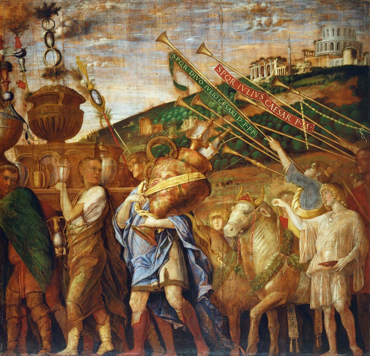 Andrea Mantegna's The Vase Bearers (around 1484-92), which is one of nine paintings that make up the Triumph of Caesar series Royal Collection Trust / © Her Majesty Queen Elizabeth II 2017