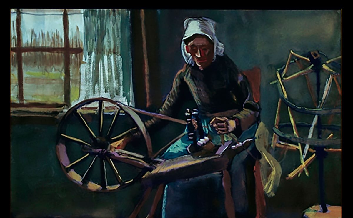 Van Gogh’s Peasant Woman winding Bobbins (May-June 1884) Credit: Kuboso Memorial Museum of Arts, Izumi
