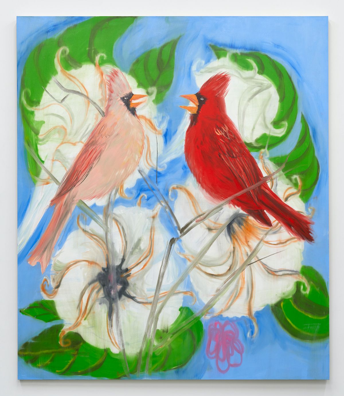 Ann Craven, Portrait of Two Cardinals (after Picabia) (2021) Karma