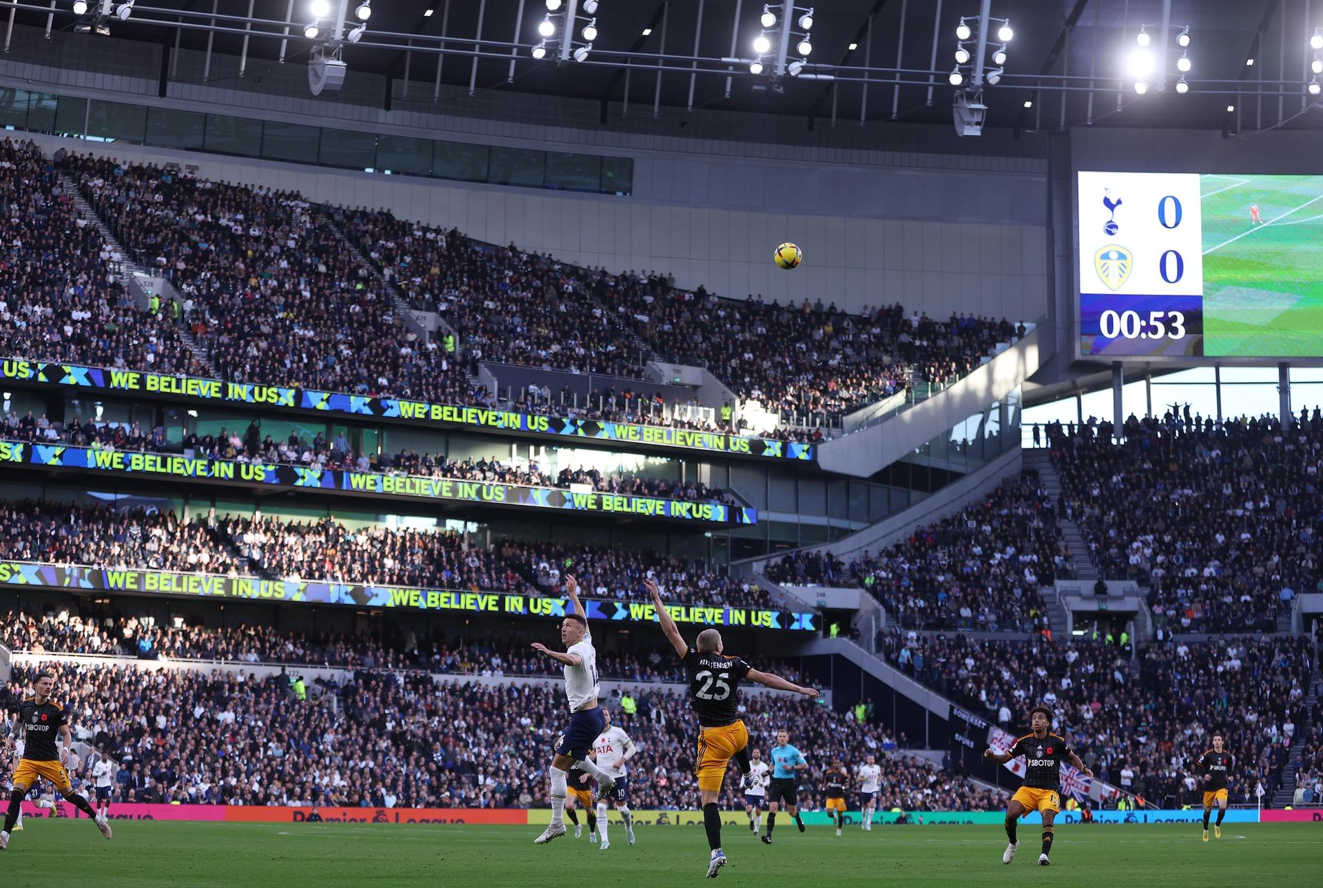 Mark Titchner's We Believe In Us, shown at Tottenham Hotspur Stadium, 12 November 2022. 

Courtesy of Tottenham Hotspur FC, Getty Images and OOF Gallery 