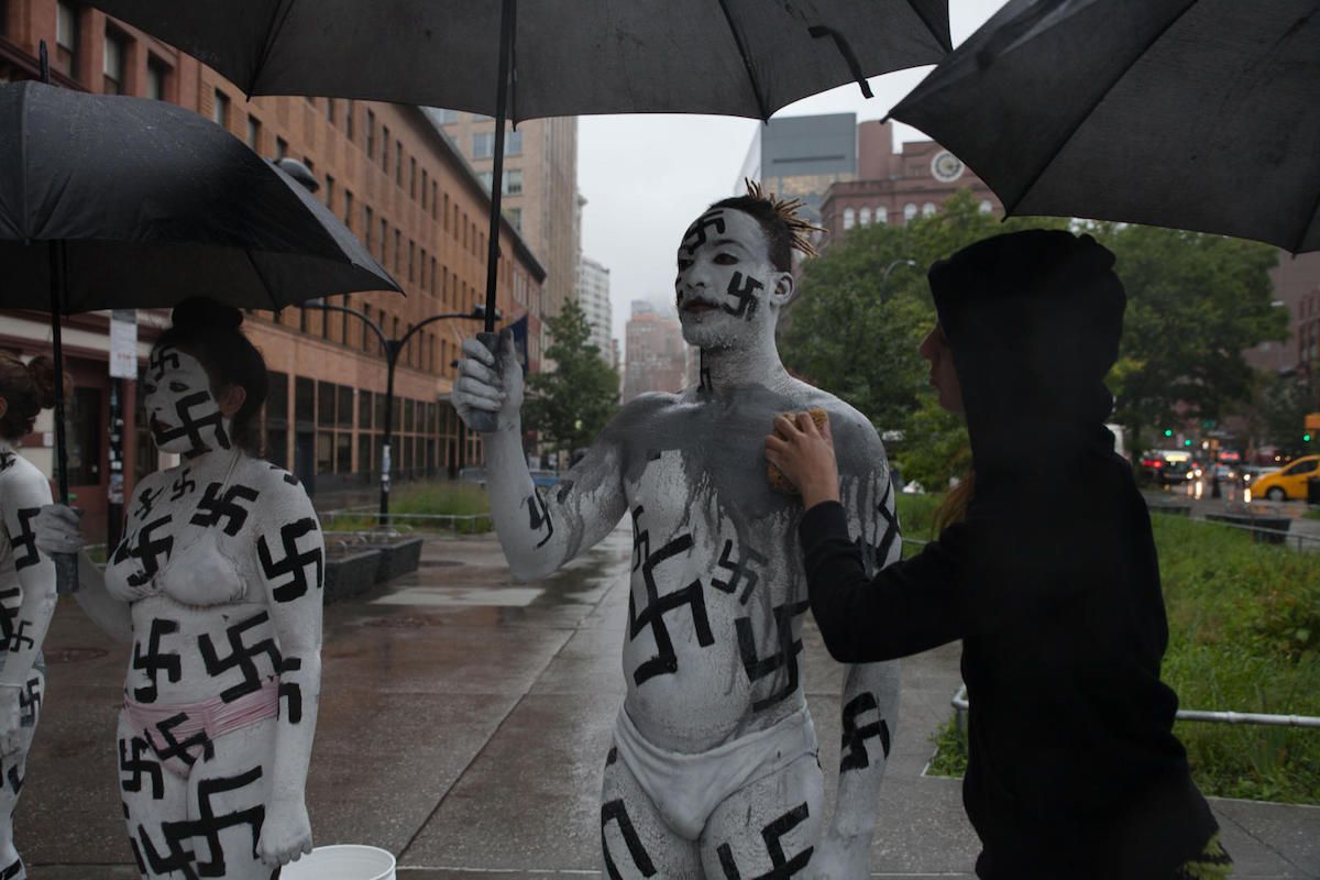 The Banho de Descarrego performance on 6 September Courtesy of the artists