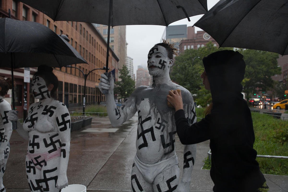 The Banho de Descarrego performance on 6 September Courtesy of the artists