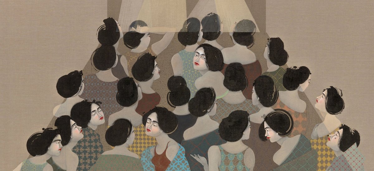 Hayv Kahraman, The Audience (2018) Courtesy of Susanne Vielmetter, Los Angeles