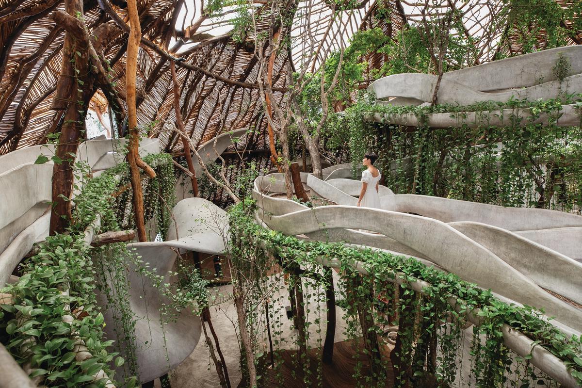 SFER IK in Mexico, an interdisciplinary arts space within the Azulik resort complex near Tulum, designed by the architect and eco-hotelier Eduardo Neira, known as Roth Photo: courtesy of Azulik