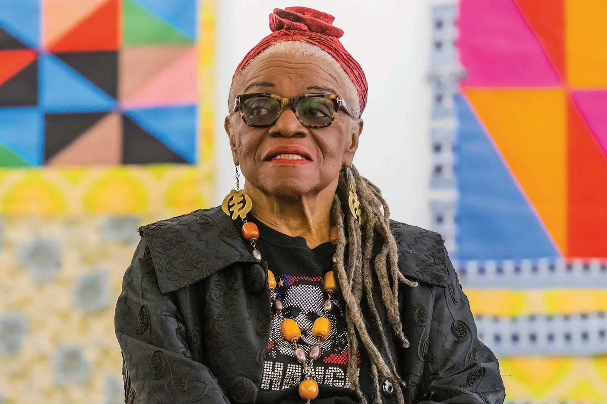 Faith Ringgold at her retrospective exhibition at Serpentine Galleries, London, in 2019
Photo by Guy Bell/Shutterstock