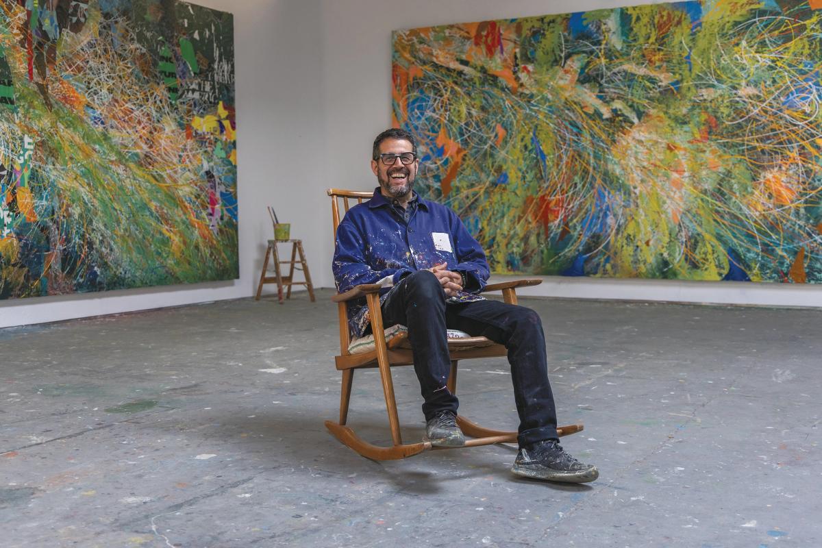 After contracting Covid-19 in 2021, José Parlá (above) spent four months in a coma, and his Pamm show, which includes American Mindscape (2024, below) marks his return to making art

Lazaro Llanes